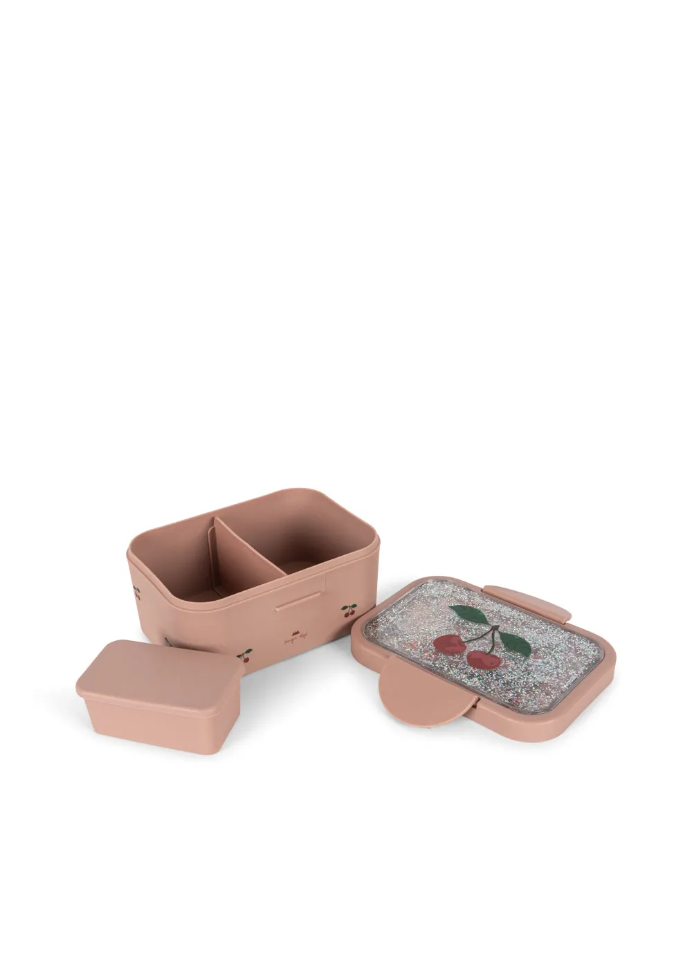 Konges Sløjd Cherry Blush glitter lunchbox met vak