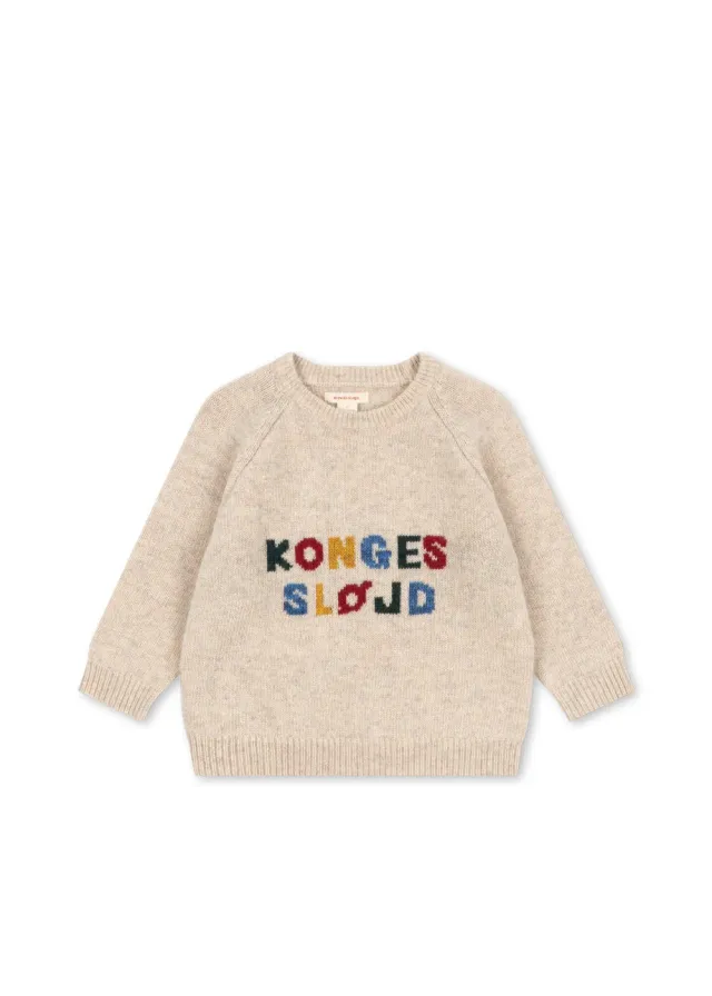 Konges Sløjd Billi Gebreide Trui off white wolmix
