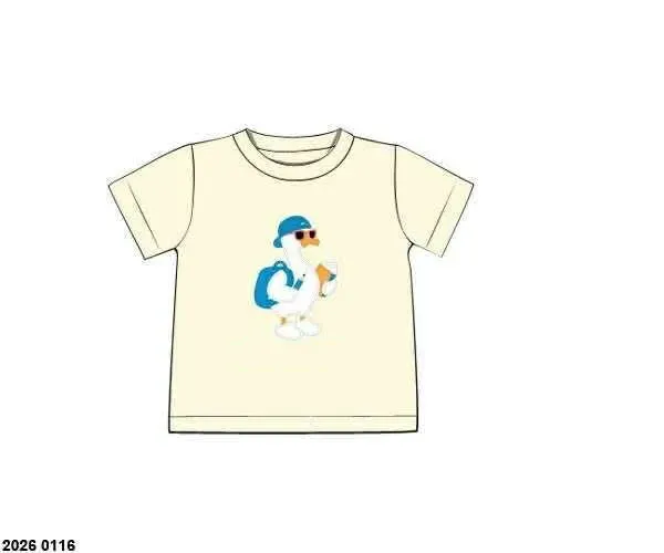 Busy Bee Smocks BTS Goose Appliqué Shirt Maat 8 Tricot