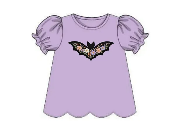 Busy Bee Smocks Floral Bat meisjesshirt 3T halloween