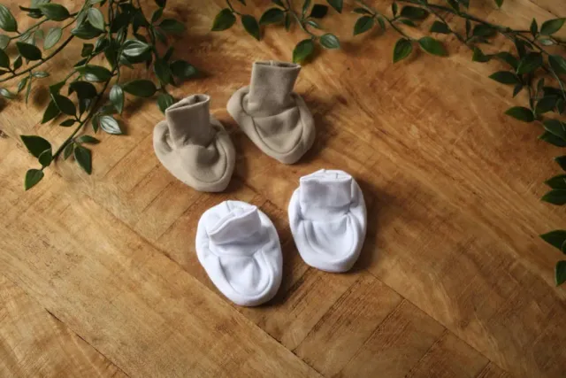 Een presentje Babyslofjes katoen Wit 0-6 maanden