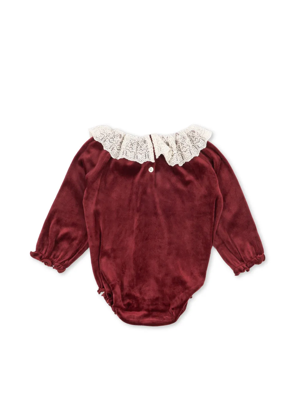 Konges Sløjd Venola Romper red dahlia velours