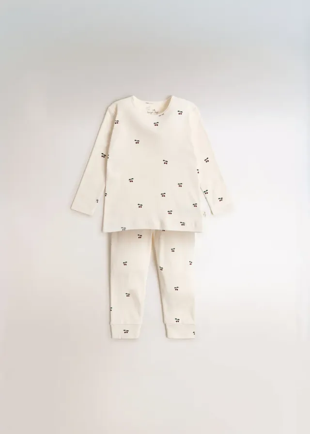 Konges Sløjd Sleepy pyjama cherry biokatoen