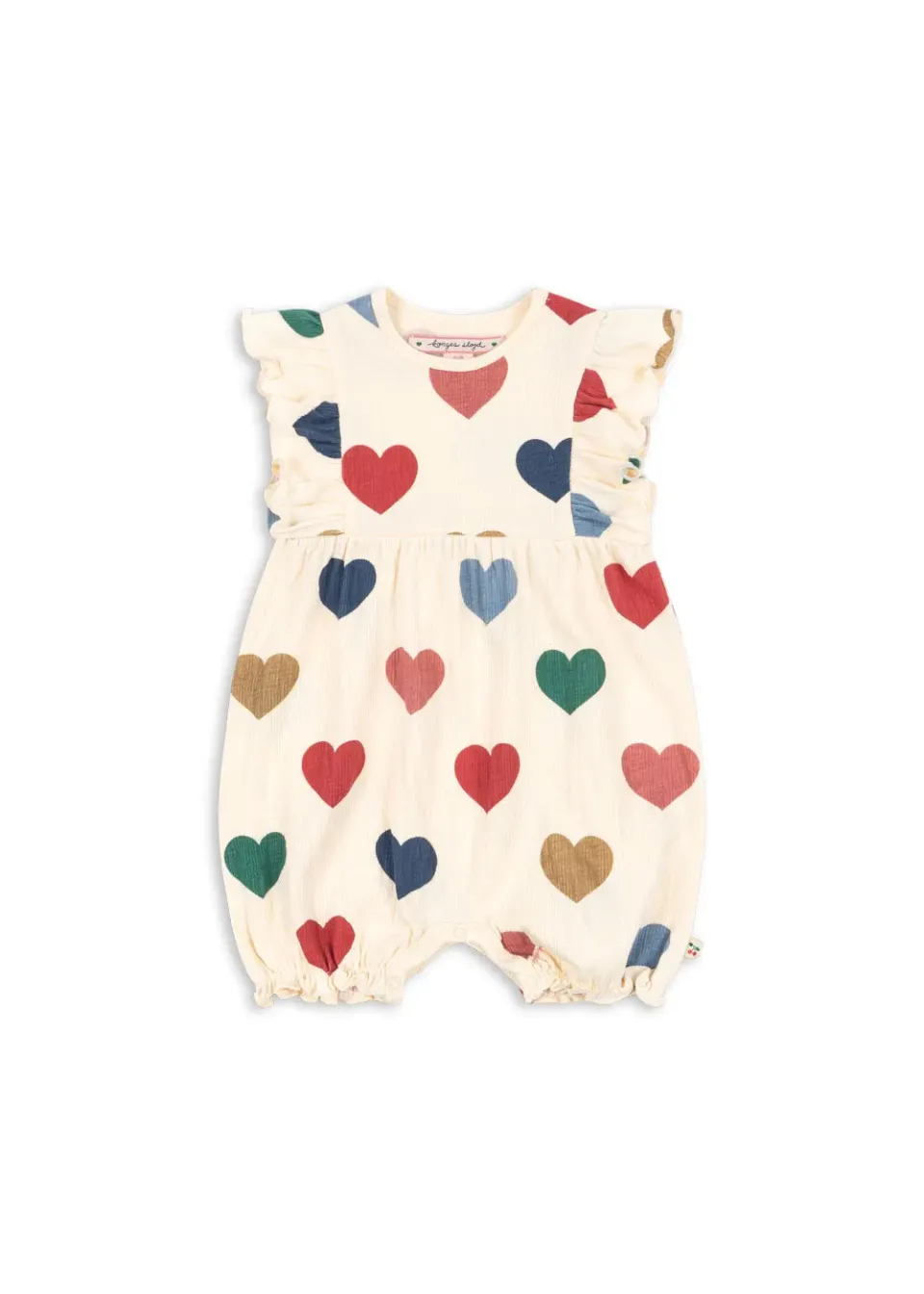 Konges Sløjd Chleo Ruche romper bon coeur coloré bio