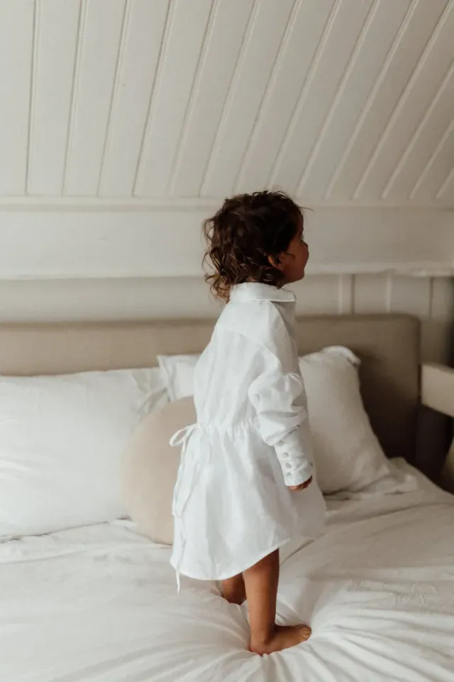 Louloúdi Mommy & Me jurk linnen bruin 1-3Y