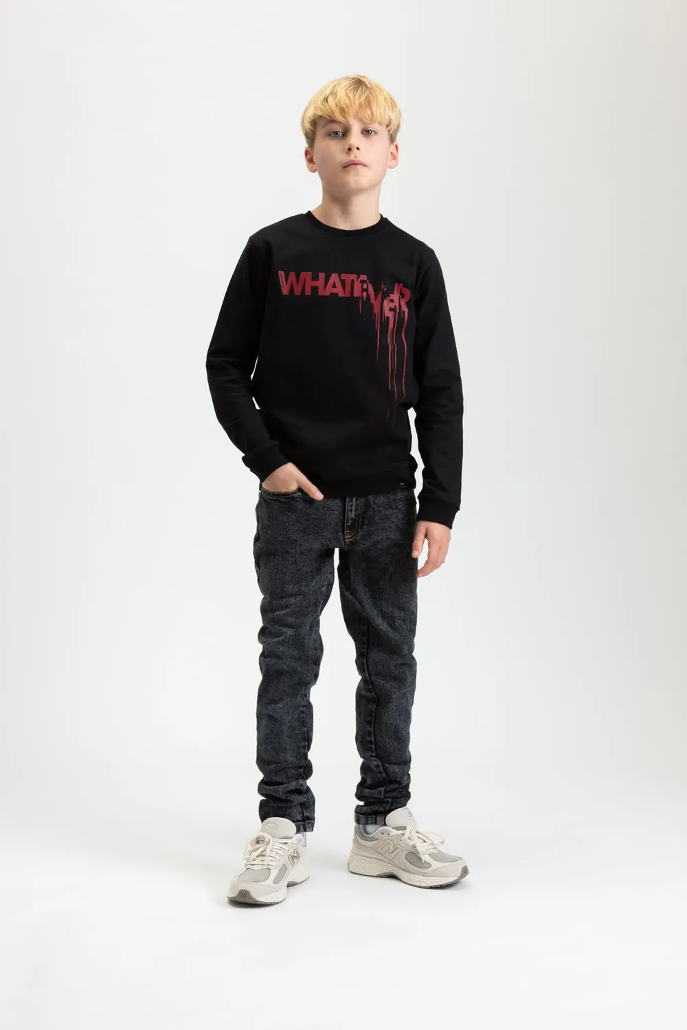4PRESIDENT Gerald Sweater jongens Black katoen