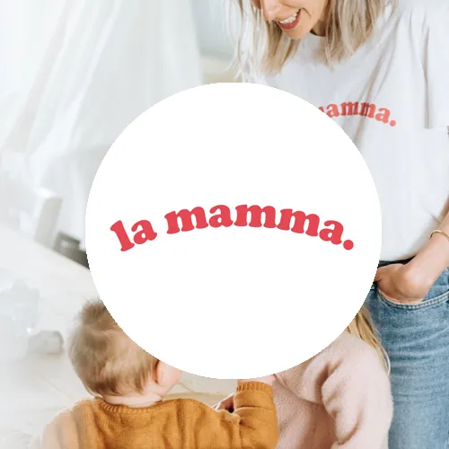 The Mompany La Mamma T-shirt ongebleekt katoen