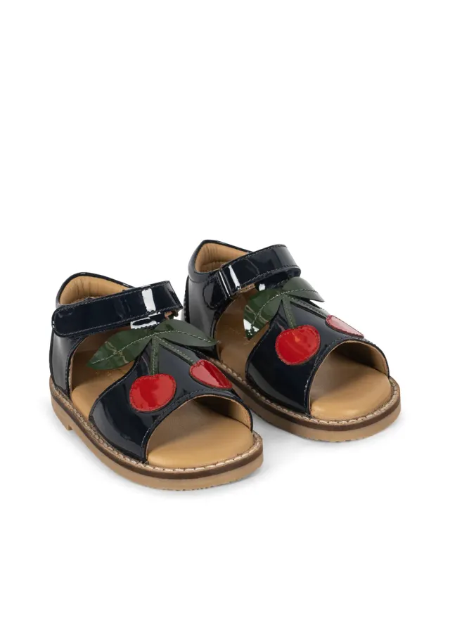 Konges Sløjd Cherry sandalen navy lakleer