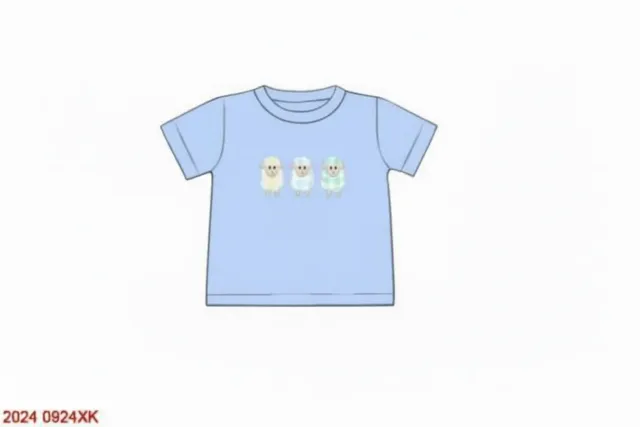 Busy Bee Smocks Trio Lamb Paasshirt Jett 2T