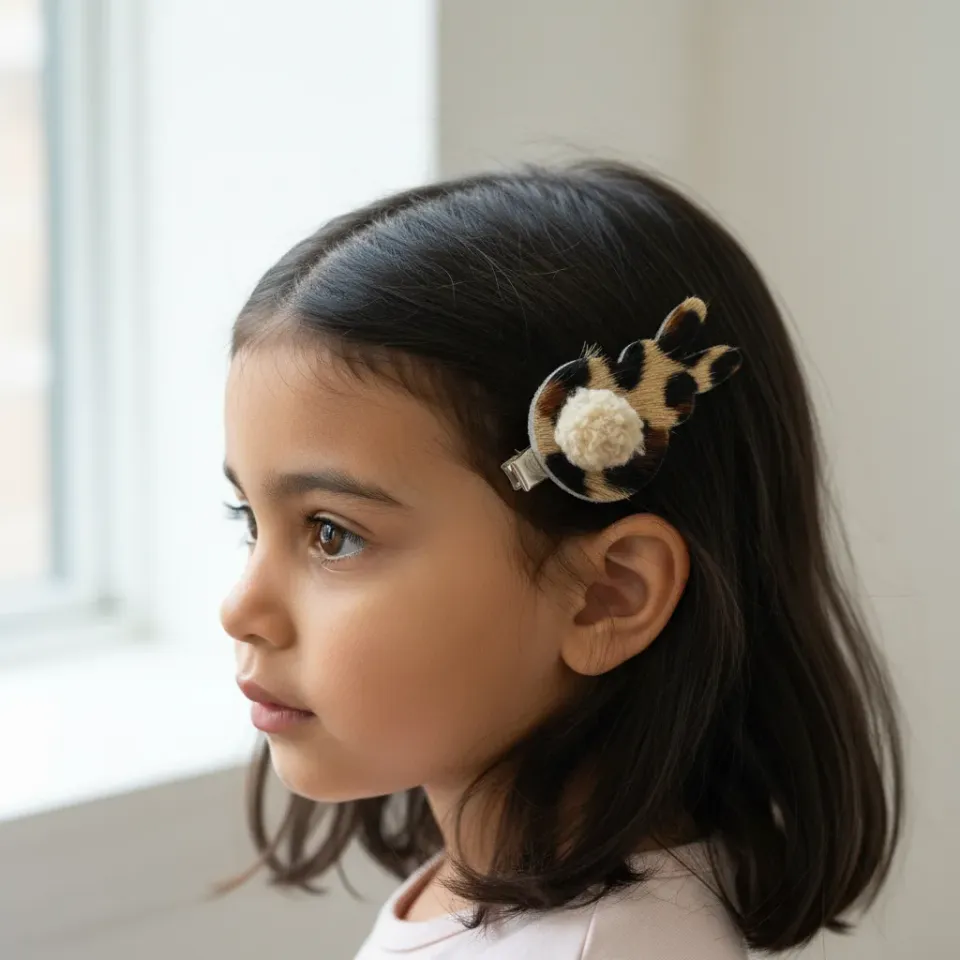 Louloúdi Konijn accessoire clip leer 5 cm