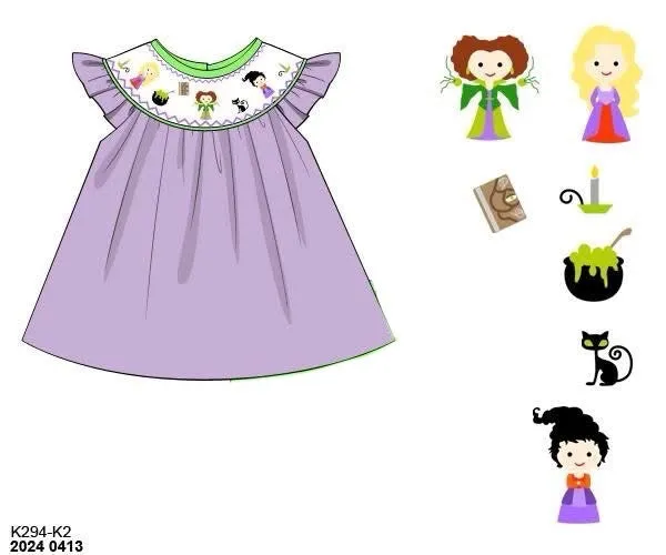 Busy Bee Smocks Halloween Sisters meisjes shirt