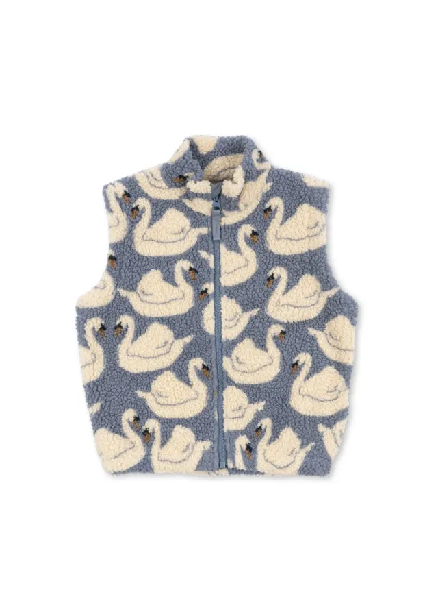 Konges Sløjd Jody teddy bodywarmer swan