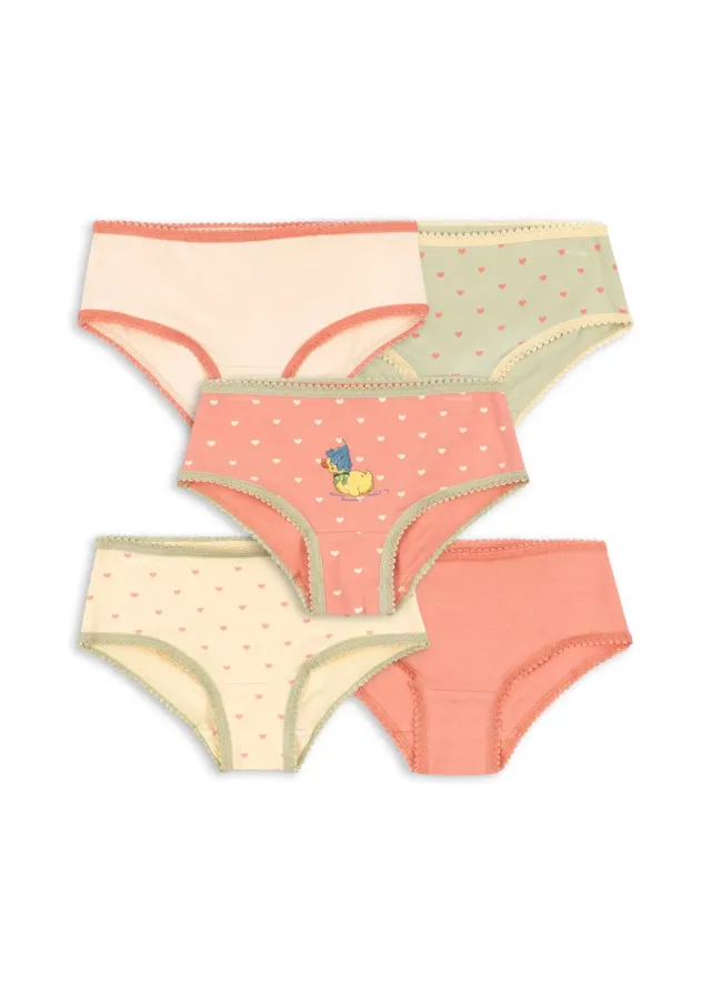 Konges Sløjd Basic onderbroek meisjes 5-pack mix biokatoen