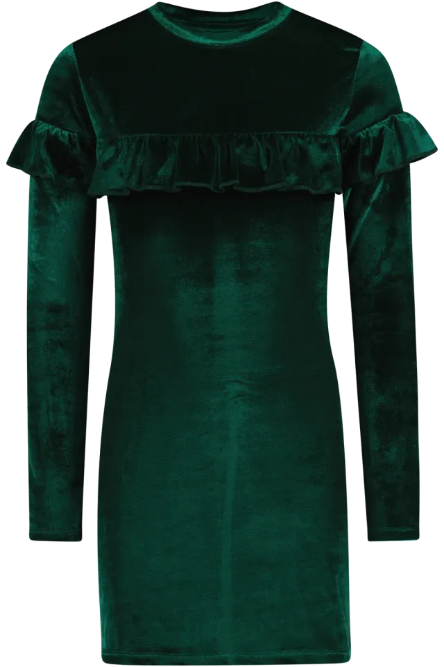 4President Alivia jurk meisjes dark green velvet