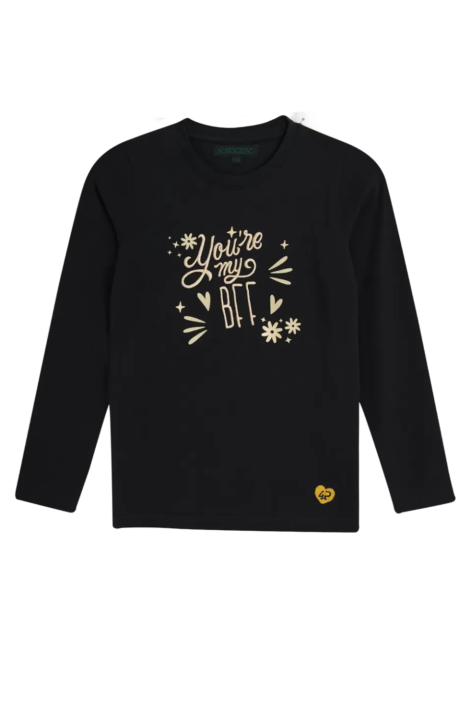 4President Alina longsleeve meisjes zwart BFF