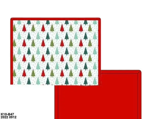 Busy Bee Smocks Colorful Trees knit deken 120x120 kerst