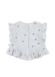 Konges Sløjd Coco Top cherry blue coeur biokatoen