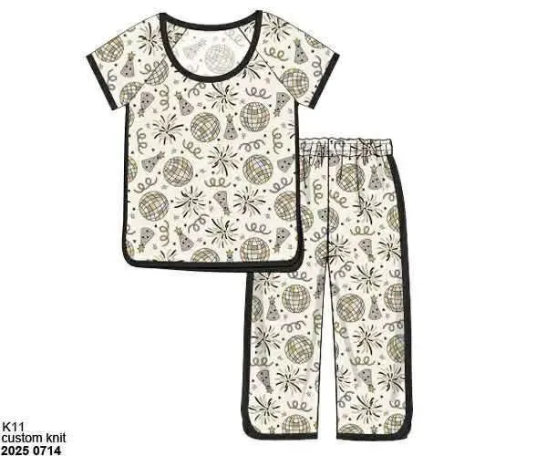 Busy Bee Smocks New Years Party loungeset 2-delig mom mini