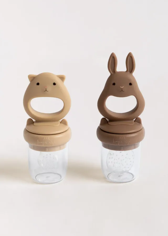 Konges Sløjd fruitspeen siliconen 2-pack bark/shell