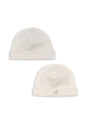 Konges Sløjd Fio Beanie Muts Blue Mix 2-Pack Biokatoen