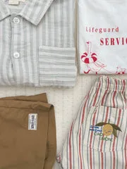 Konges Sløjd Frankie Korte Broek stripe winds biokatoen
