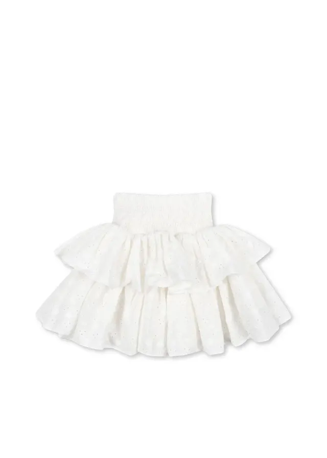 Konges Sløjd Lacey rok optic white broderie
