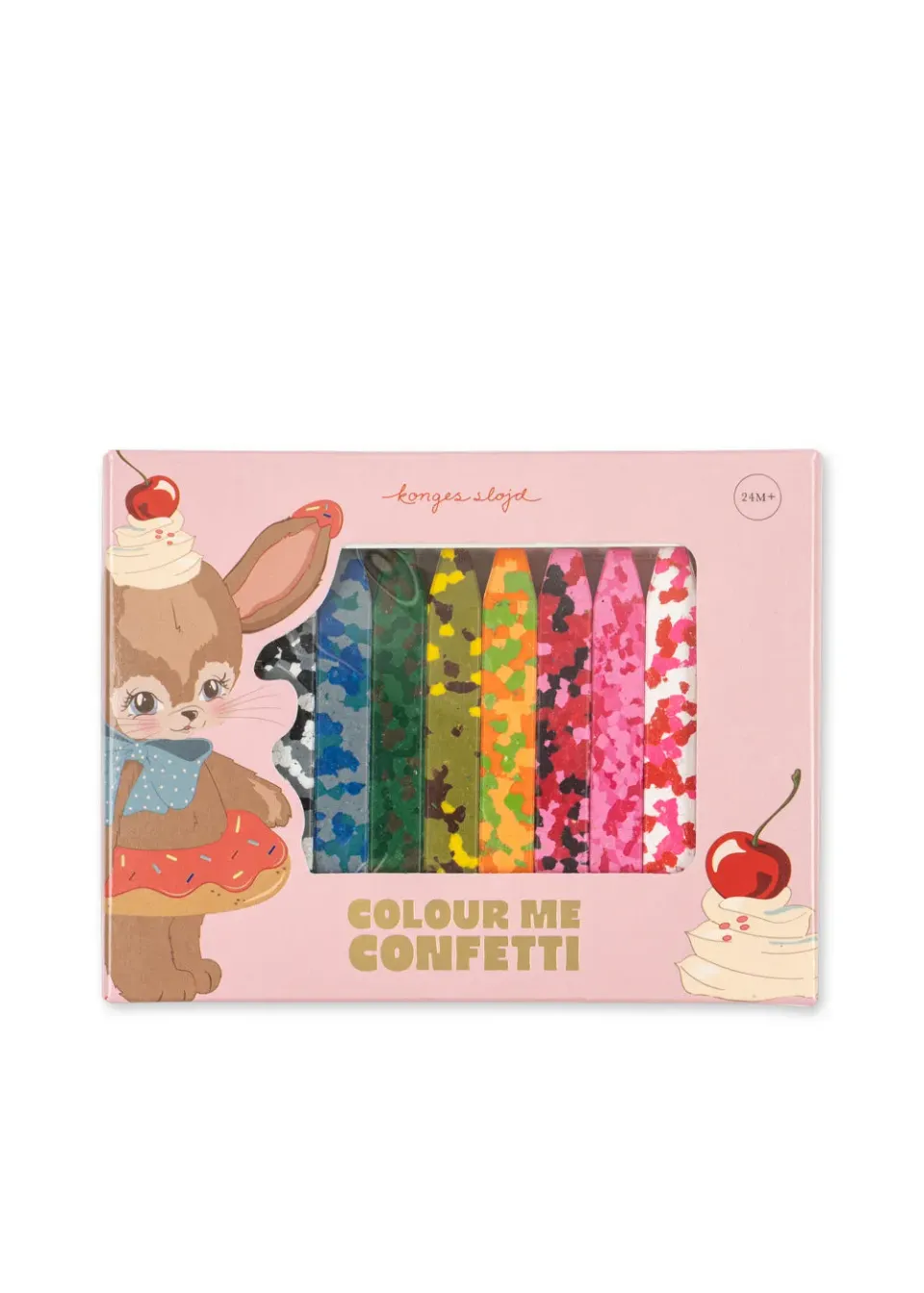 Konges Sløjd Confetti krijtjes bunny 8 stuks wax