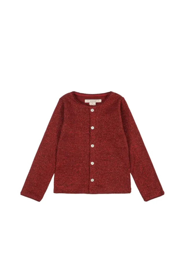 Konges Sløjd Roli cardigan red dahlia glitter