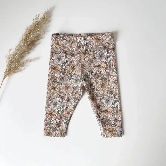 SODA FASHION Bloesem legging beige biokatoen