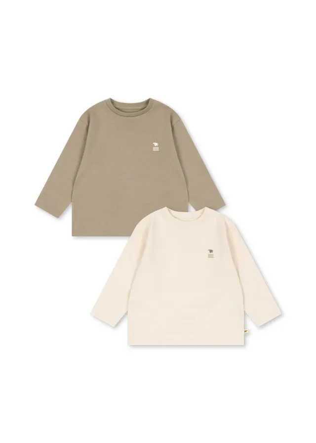 Konges Sløjd Lin shirt lange mouw 2-pack laurel oak biokatoen