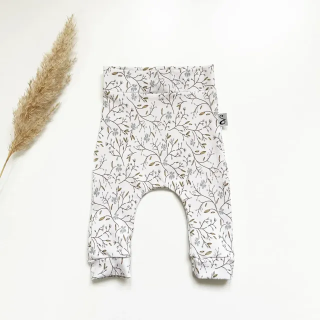 Soda Fashion Flowers Khaki Blue babybroekje