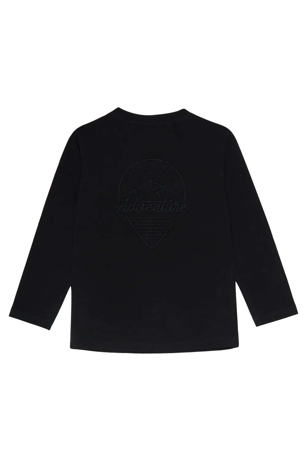 4President Boris Black longsleeve jongens zwart borduursel