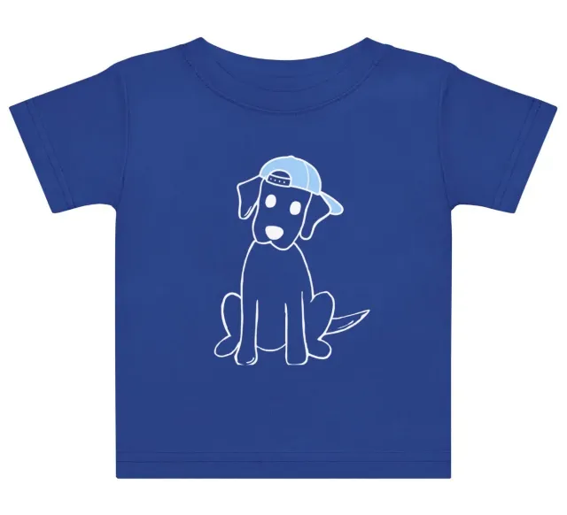 Busy Bee Smocks Boy Dog T-shirt jongens royal blauw katoen