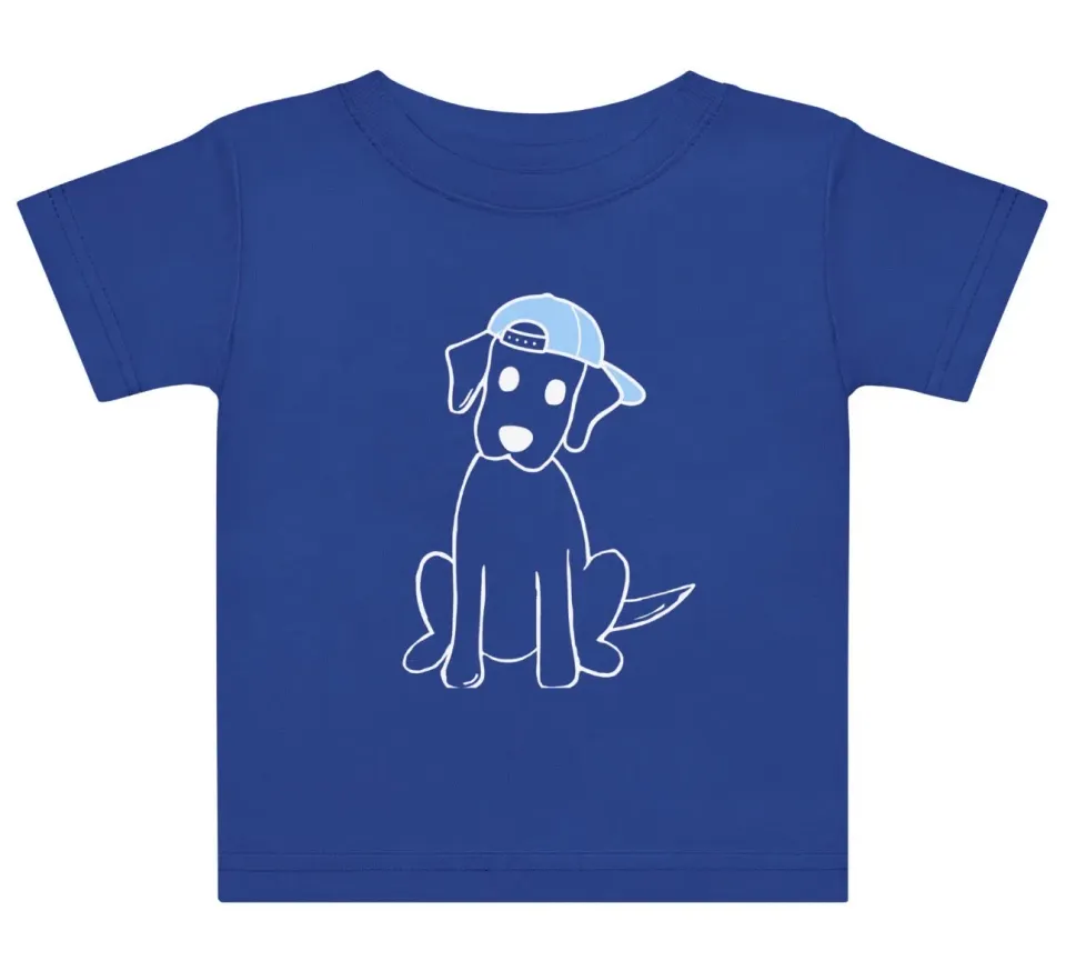 Busy Bee Smocks Boy Dog T-shirt jongens royal blauw katoen
