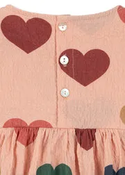 Konges Sløjd Elin romper coeur rose biokatoen