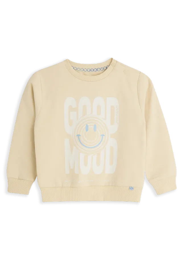 4President Oberon Sand trui good mood print