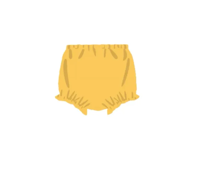 Busy Bee Smocks Girls Gold Knit Diaper Cover luierbroekje Nb goud