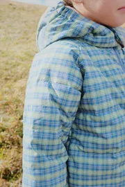Konges Sløjd Nuka Deux pufferjack laurel blue check waterdicht