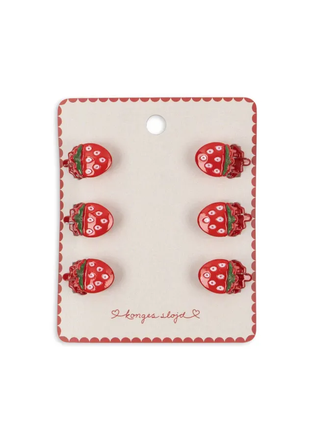 Konges Sløjd Mini Haarklauwen 6-pack strawberry haarclip