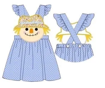 Busy Bee Smocks Scarecrows meisjes jurk geweven herfst