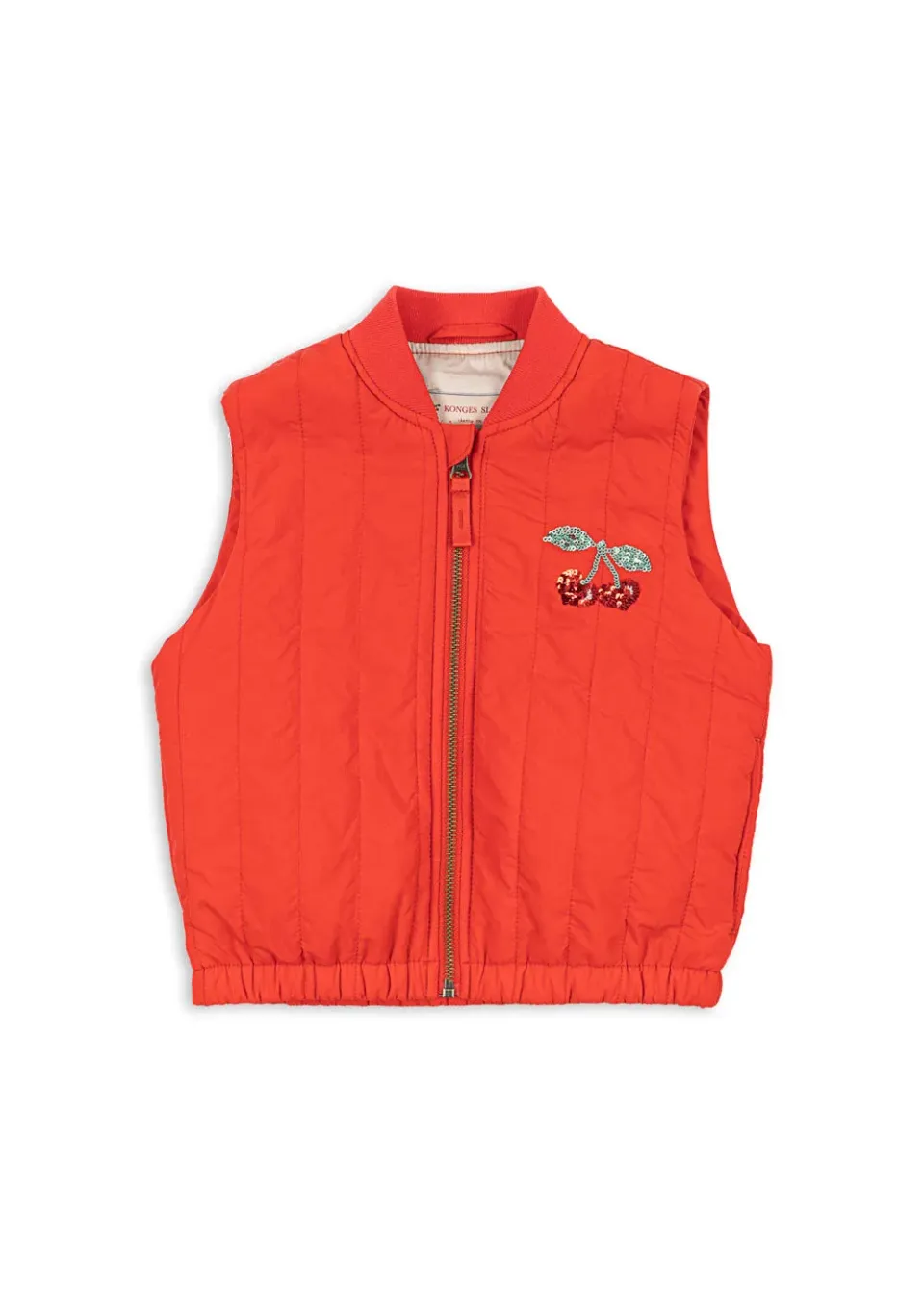 Konges Sløjd Juno bodywarmer fiery red winddicht kids