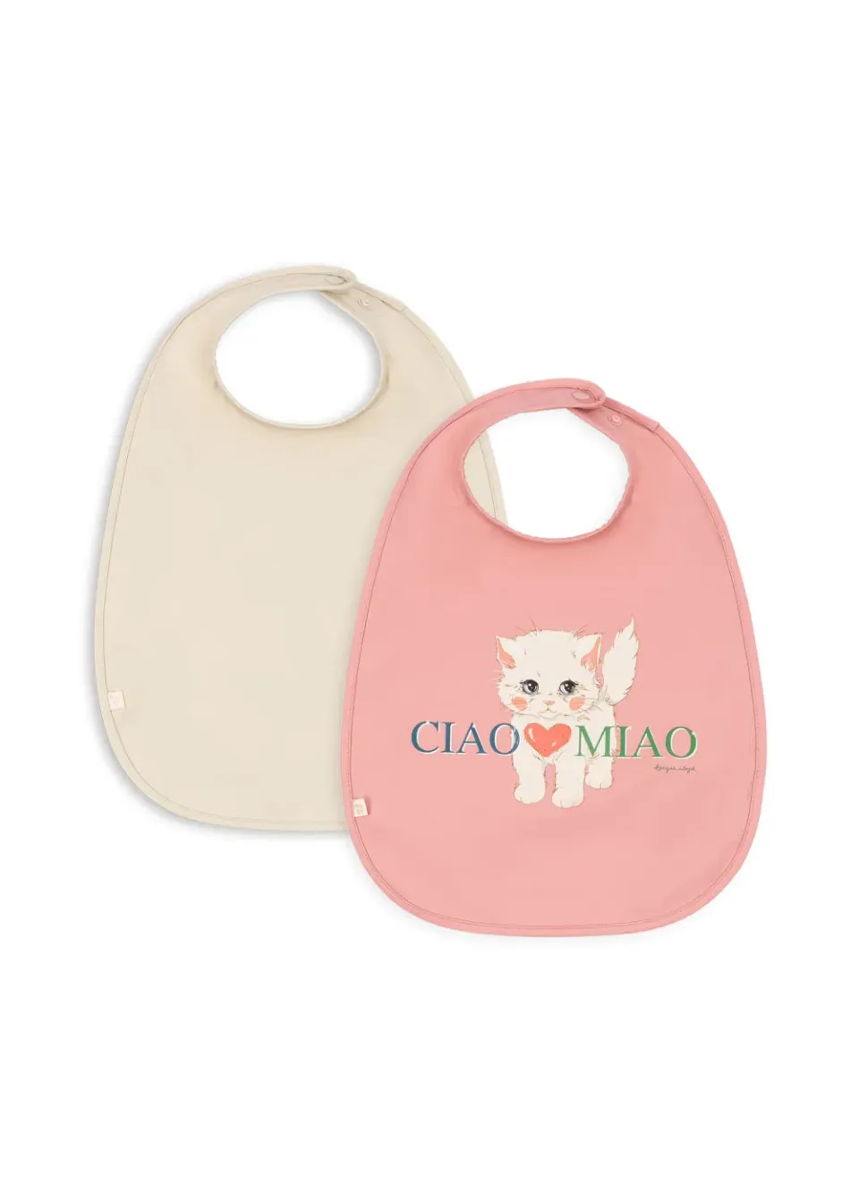 Konges Sløjd Ciao Miao slabbetjes 2-pack waterafstotend