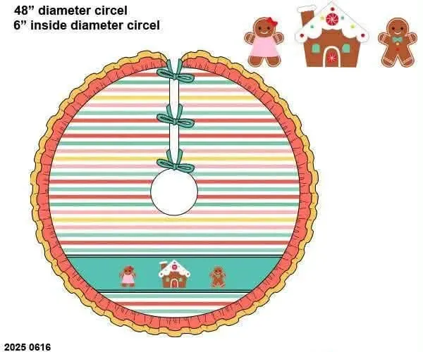 Busy Bee Smocks Gingerbread boomrok applique OS