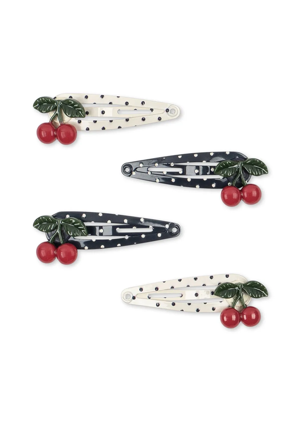 Konges Sløjd Cherry Dot haarclips multi 4 stuks kers