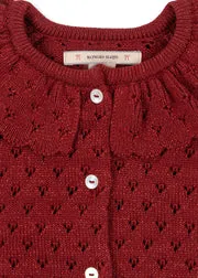 Konges Sløjd Holiday vest red dahlia gebreid