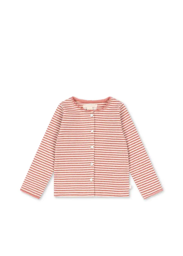 Konges Sløjd Roli cardigan rose cream stripe lurex