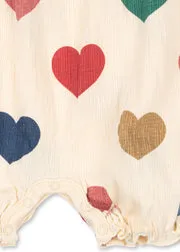 Konges Sløjd Chleo Ruche romper bon coeur coloré bio