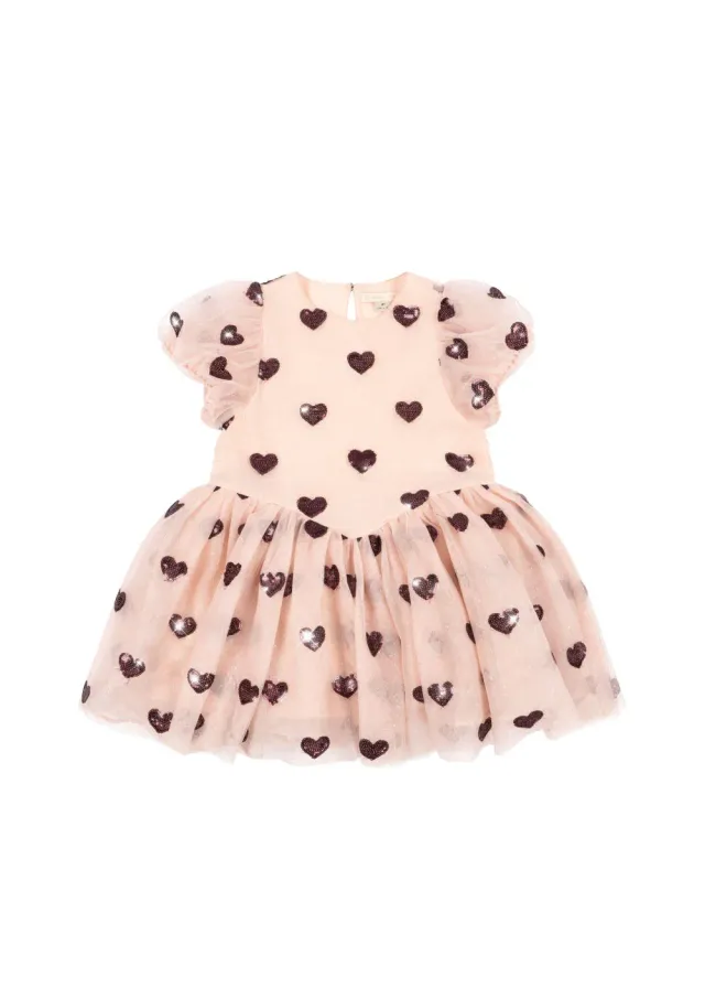 Konges Sløjd Heartlily Jurk Amour Plum Pailletten Tule