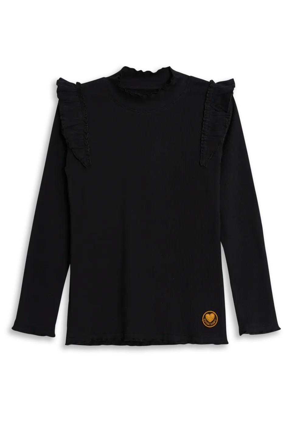 4President Janna Black Beauty longsleeve ruches katoen