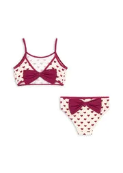 Konges Sløjd Bowie bikini coeur sangria seersucker